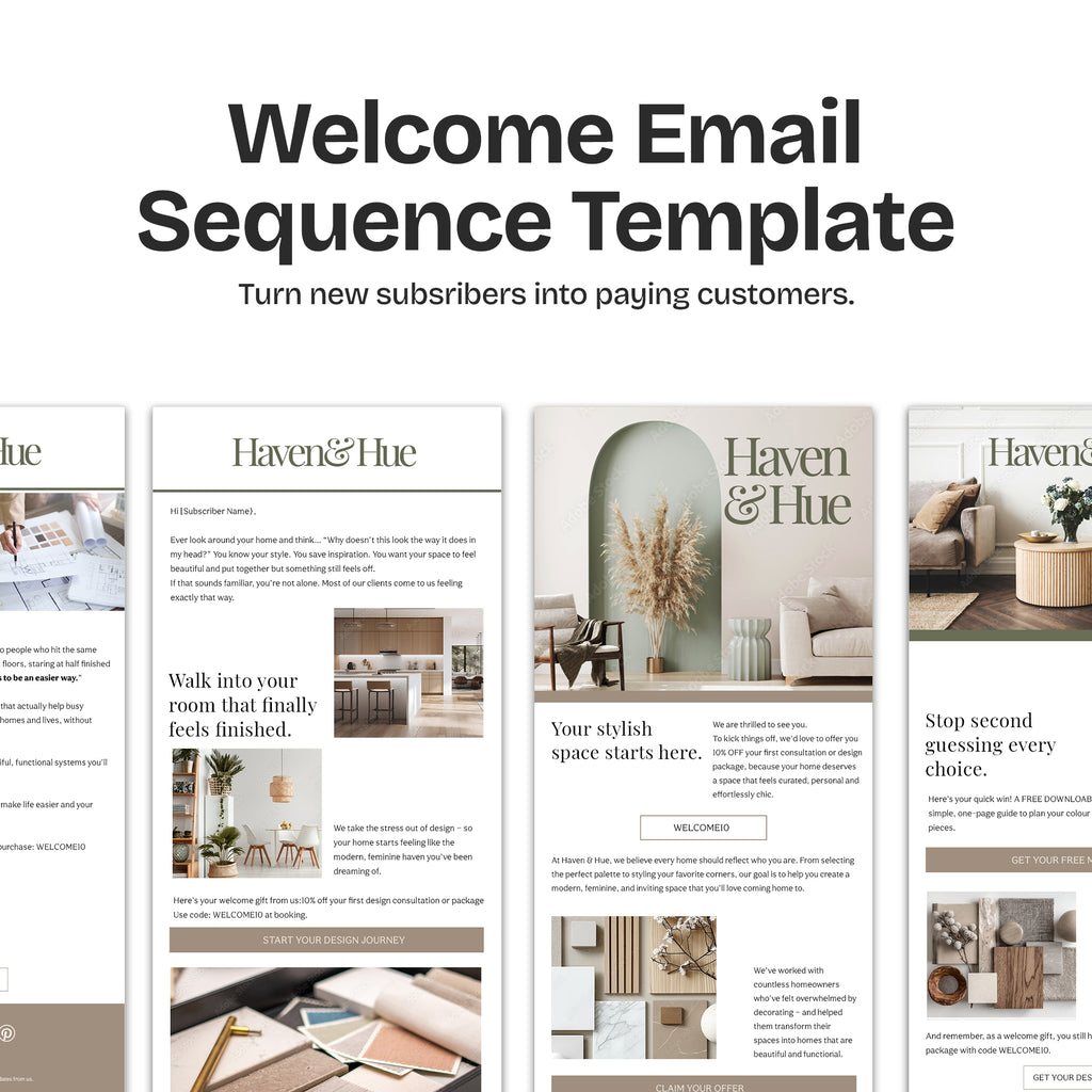 Welcome Email Sequence Template